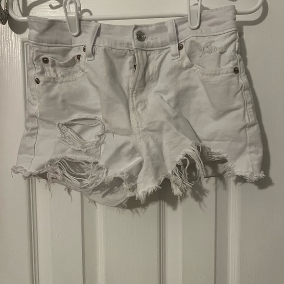 White Jean Shorts - Picture 1 of 2